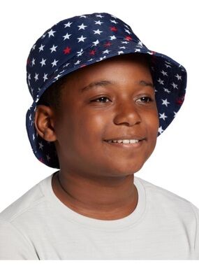 DSG‎ Boys' Smart Bucket Hat Stars University Pattern Navy - OSFM